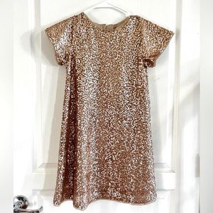GAP Gold Metallic Sequin Dress